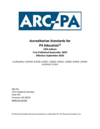 Standards 5th Ed July 2024 – ARC-PA